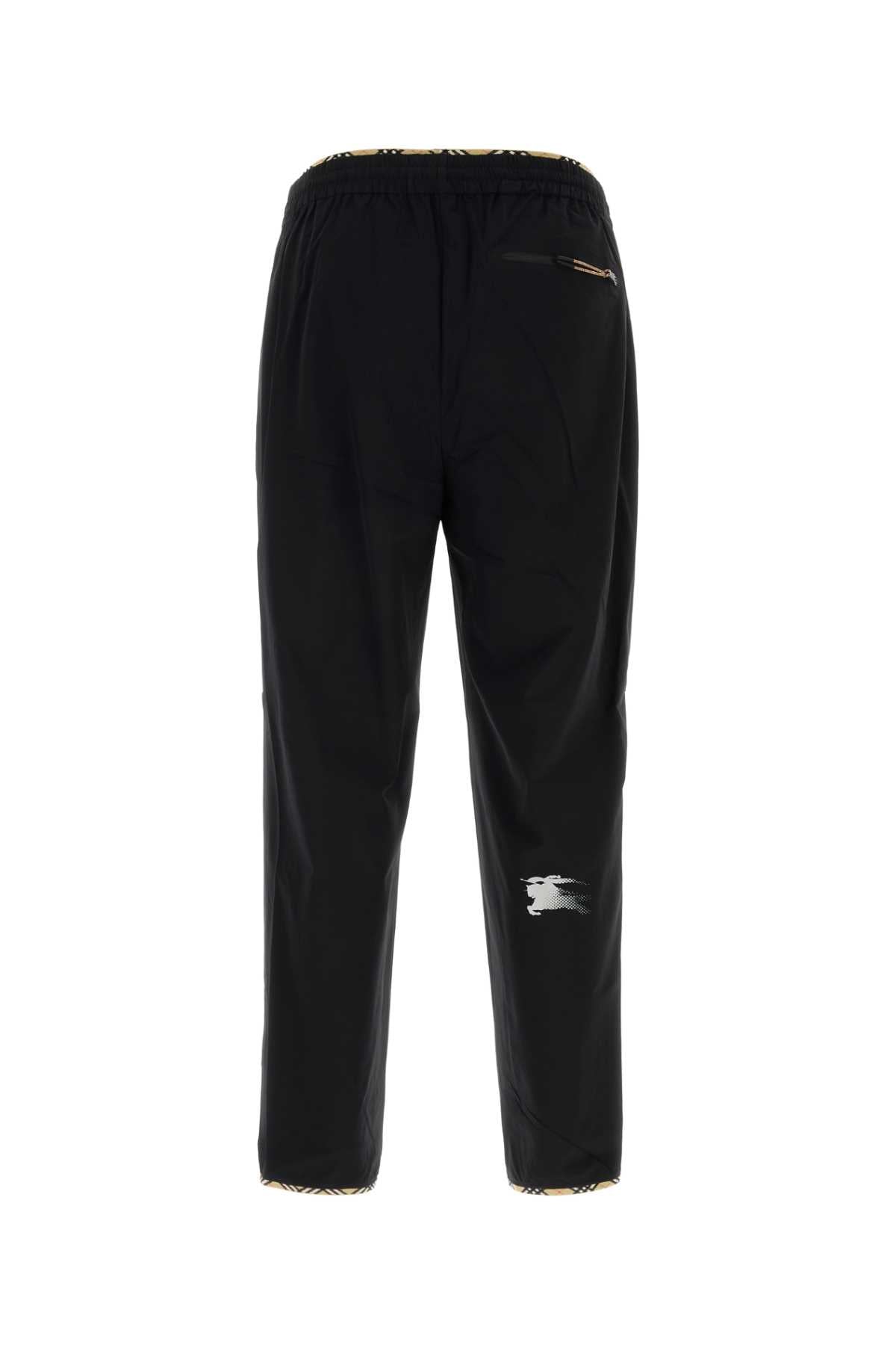 Burberry Men Black Stretch Nylon Joggers