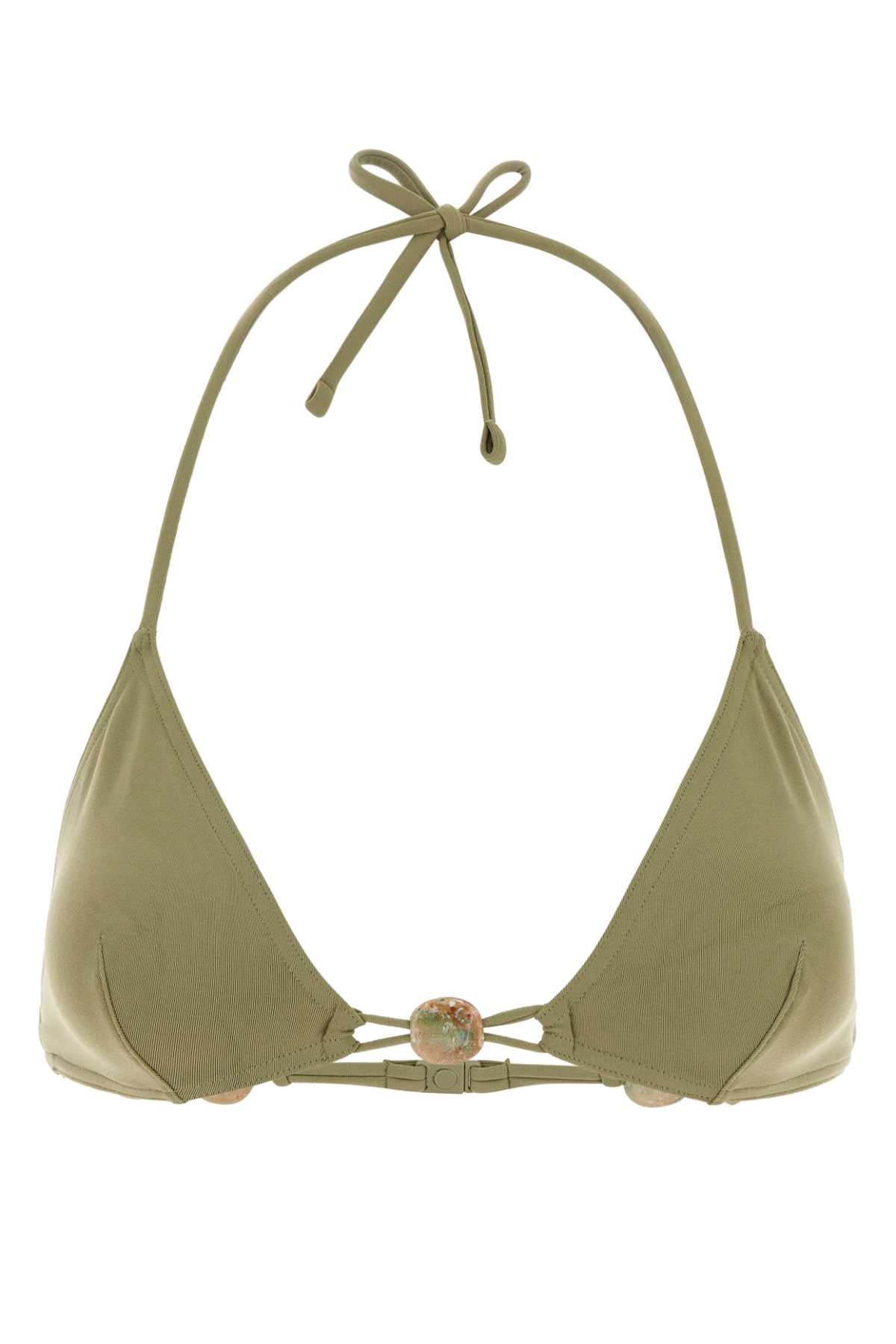 Eres Women Sage Green Stretch Nylon Alva Bikini Top