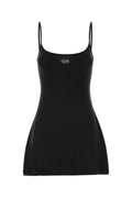 Diesel Women Black Jersey Stretch Mini Dress
