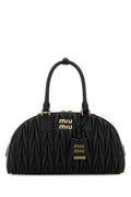 Miu Miu Women Black Nappa Leather Arcadie Handbag