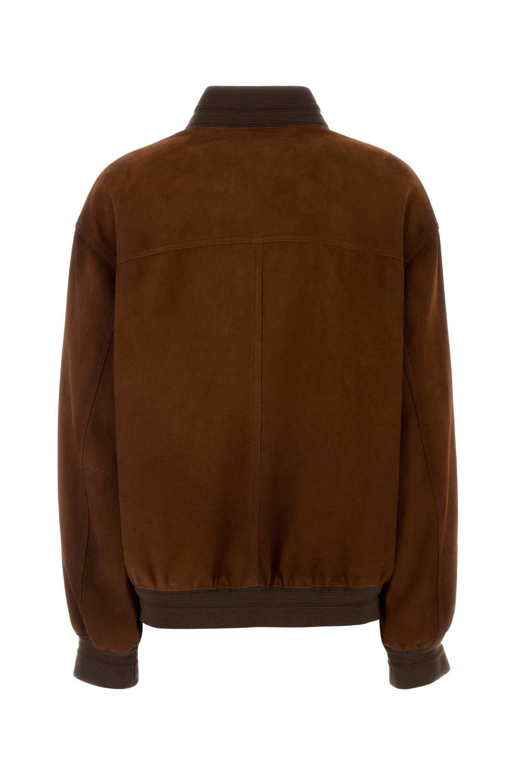 Miu Miu Women Brown Suede Bomber Jacket