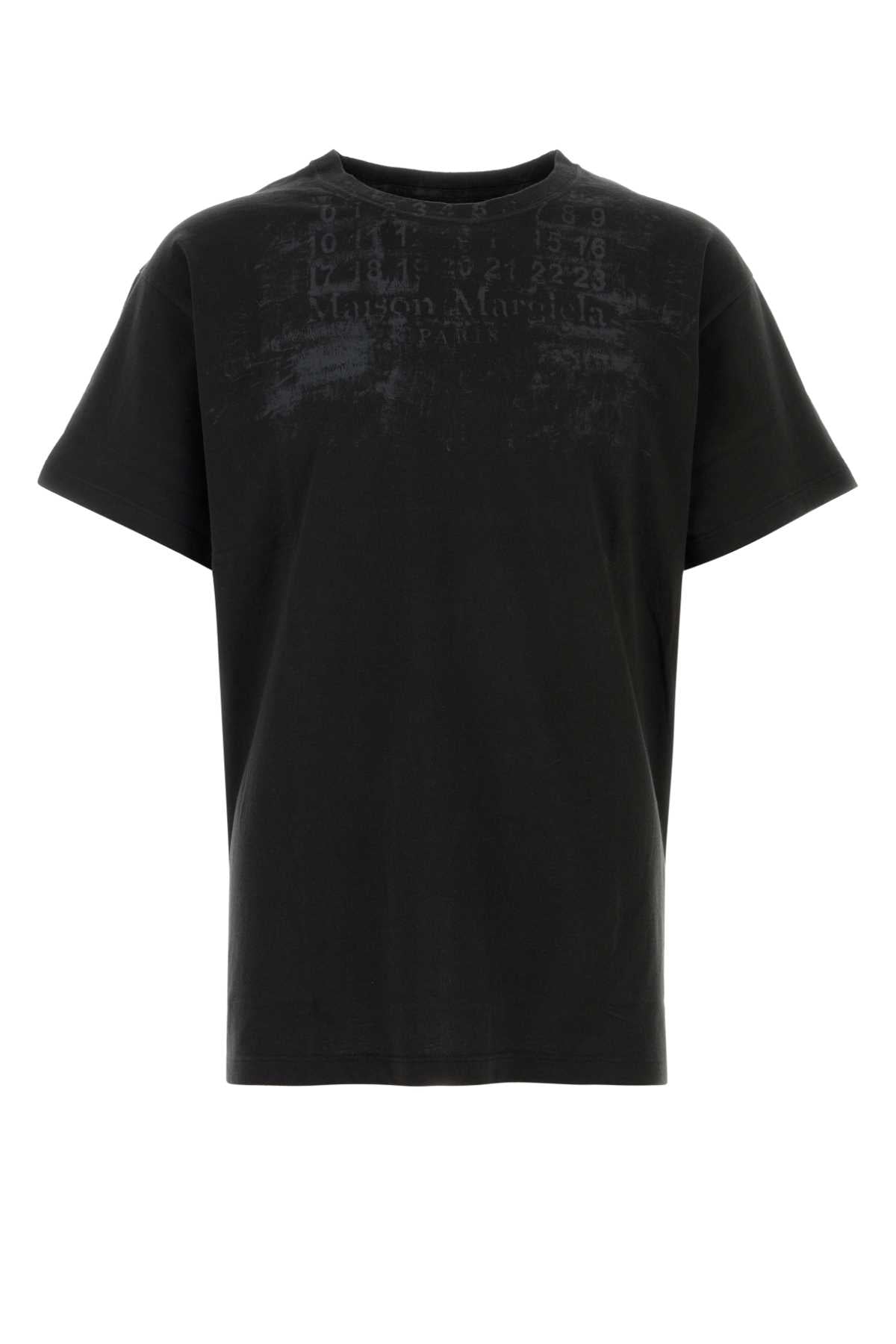 Maison Margiela Men Black Cotton T-Shirt
