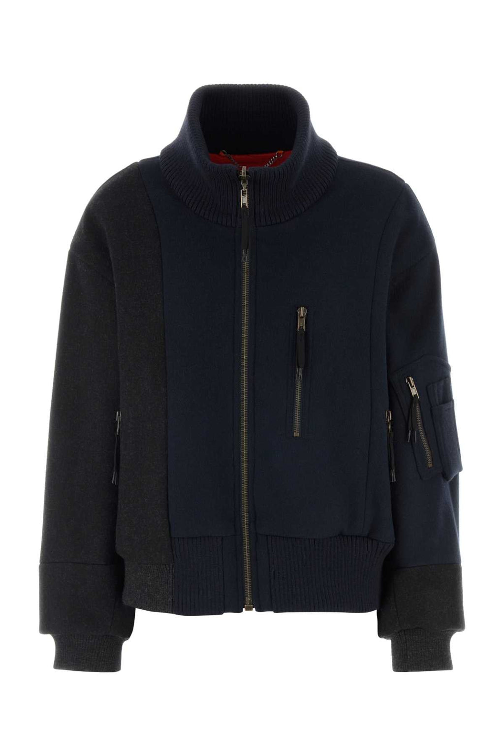 Maison Margiela Women Two-Tone Wool Bomber Jacket