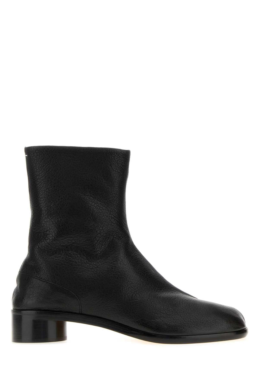 Maison Margiela Men Black Leather Tabi Ankle Boots