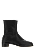 Maison Margiela Men Black Leather Tabi Ankle Boots