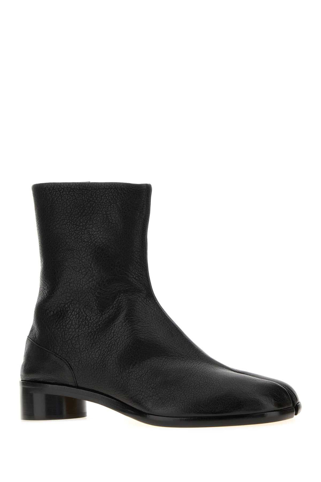 Maison Margiela Men Black Leather Tabi Ankle Boots
