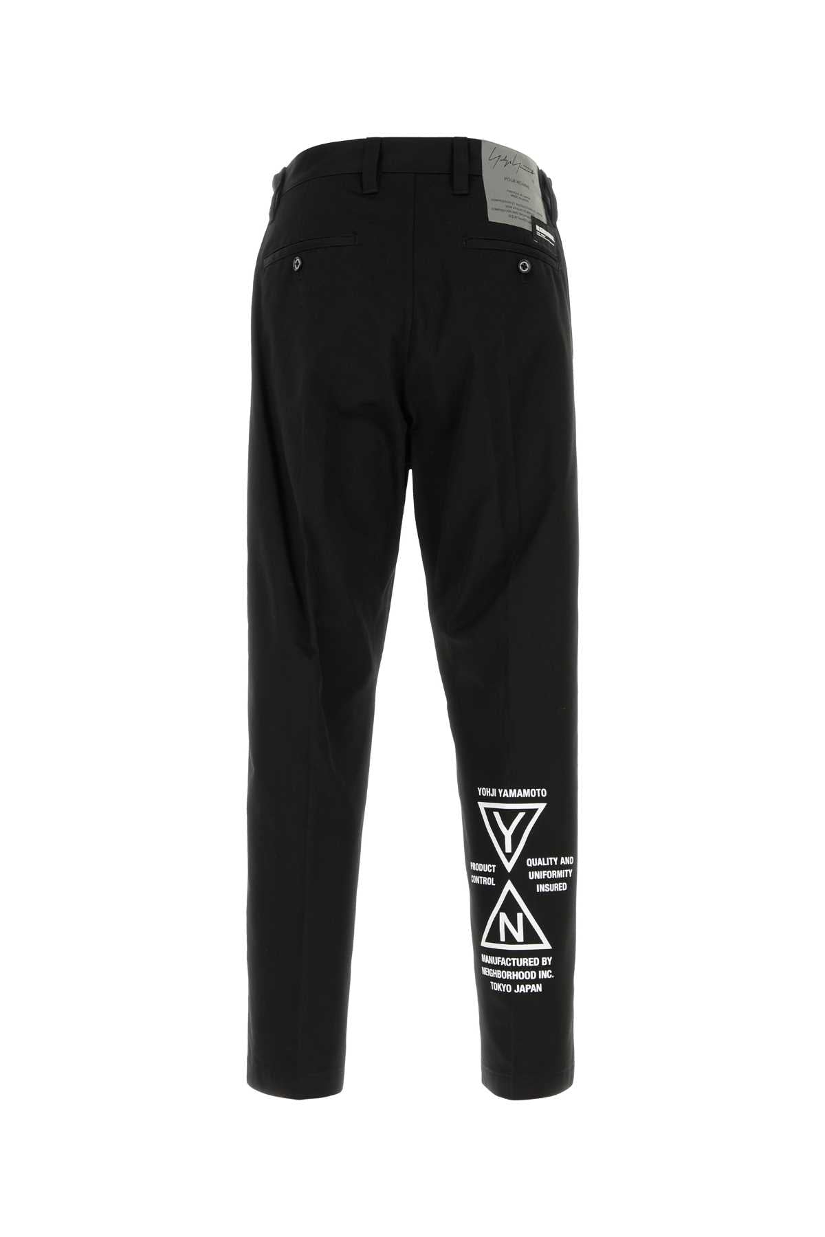 Yohji Yamamoto Men Black Jacquard Pant