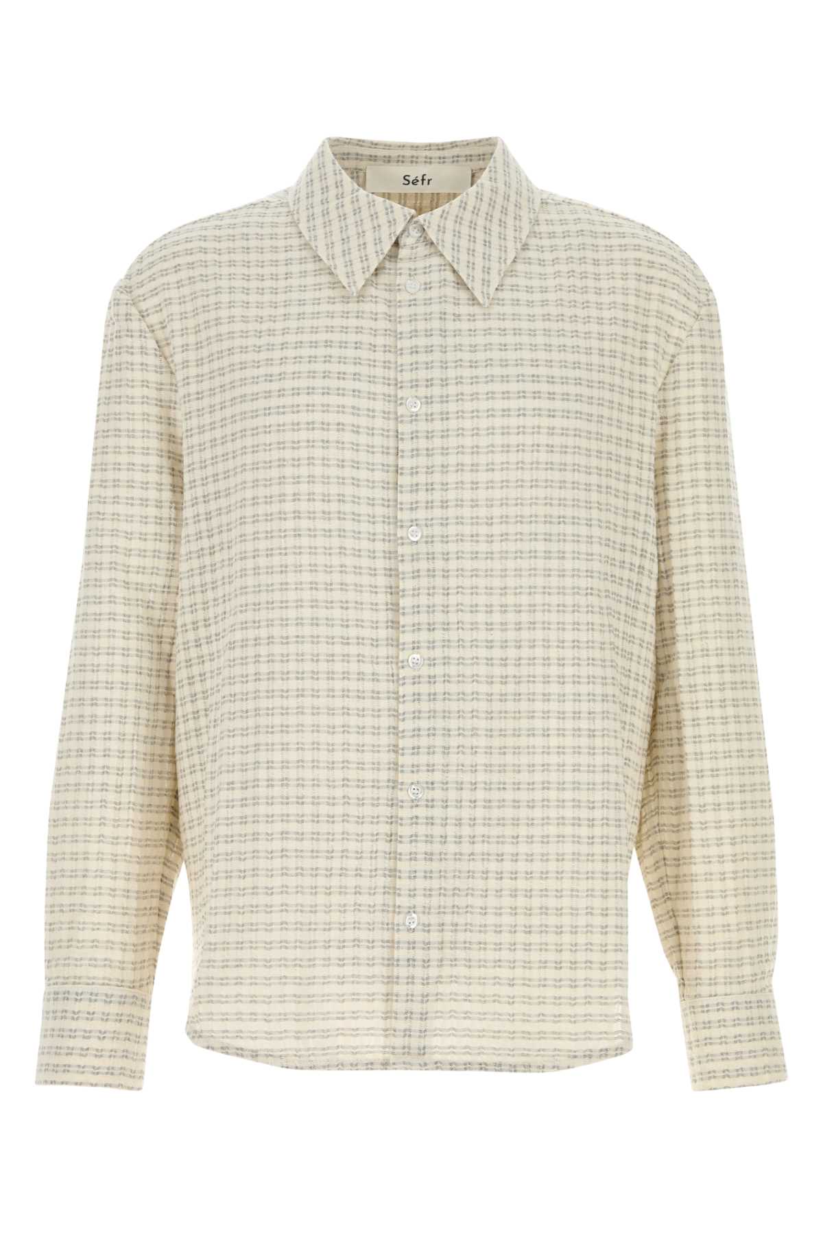 Sefr Men Embroidered Cotton Blend Wed Shirt