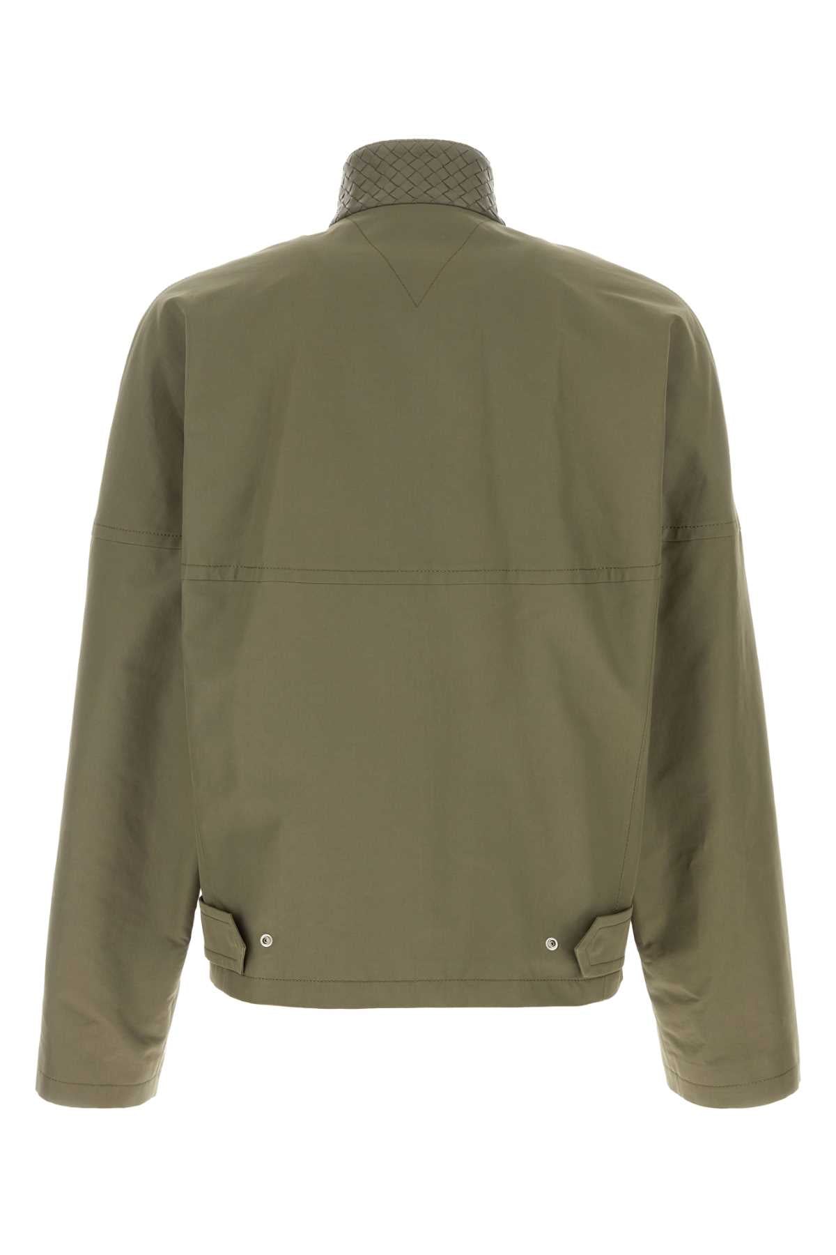 Bottega Veneta Men Sage Green Cotton Jacket