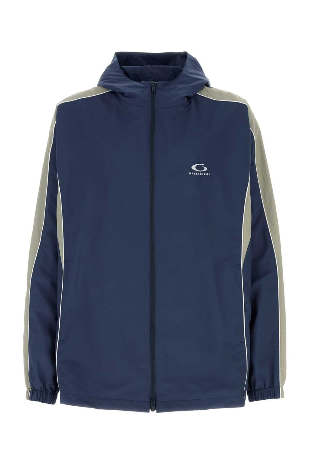 Balenciaga Men Blue Tech Fabric Windbreaker