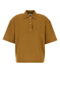 Saint Laurent Women Ochre Piquet Oversize Polo Shirt