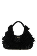 Ganni Women Black Crochet Handbag