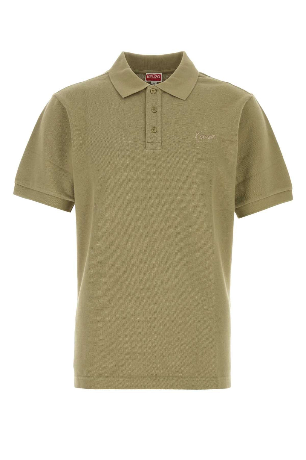 Kenzo Men Olive Green Piquet Polo Shirt