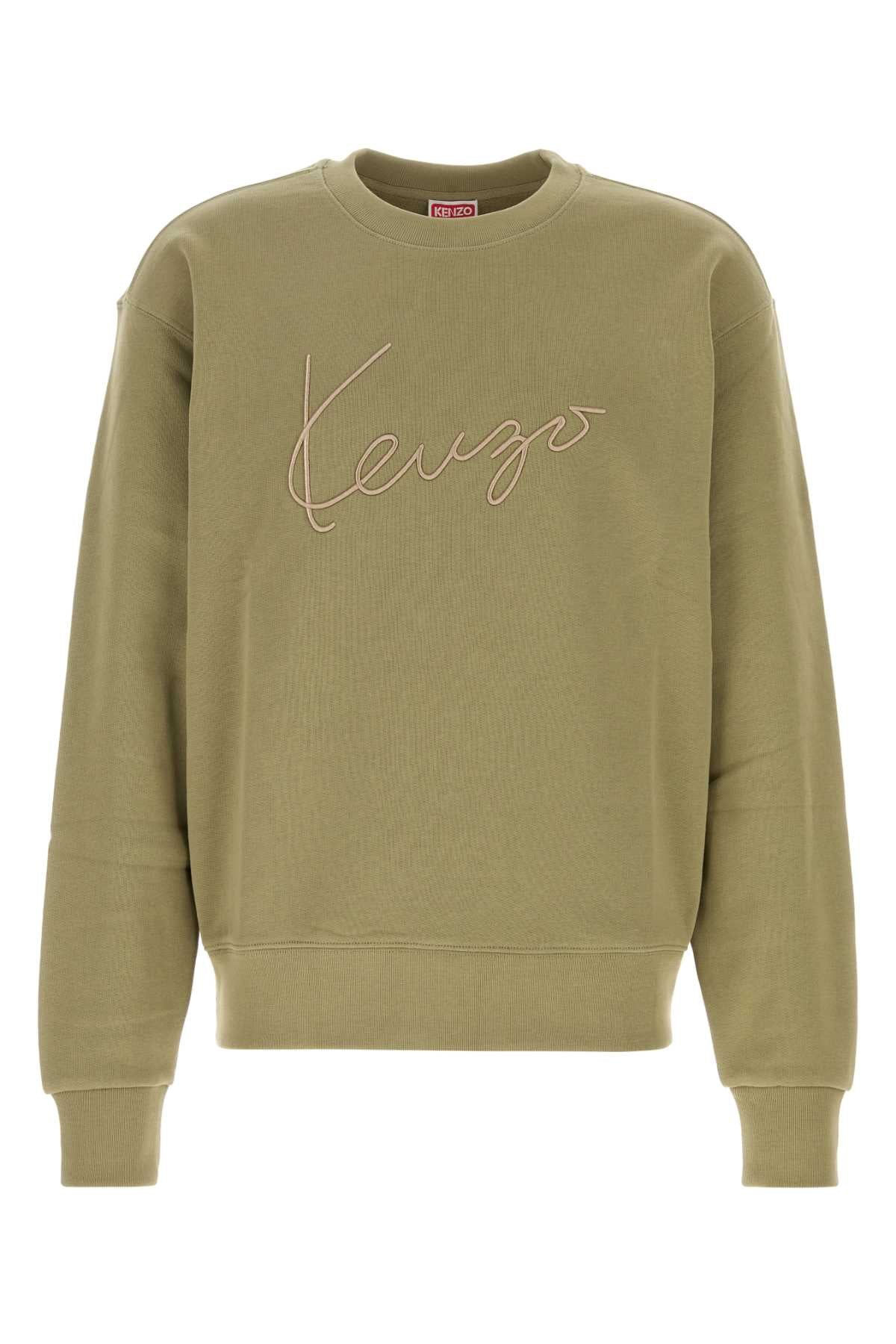 Kenzo Men Olive Green Cotton Sweatshirt