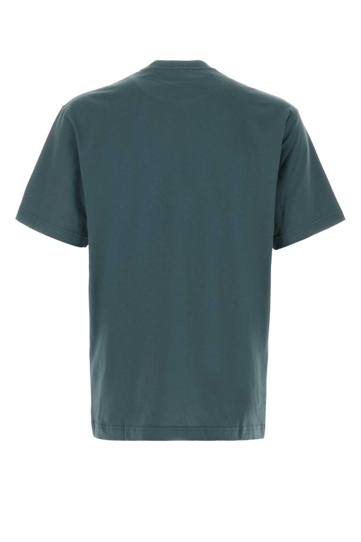 Kenzo Men Air Force Blue Cotton T-Shirt