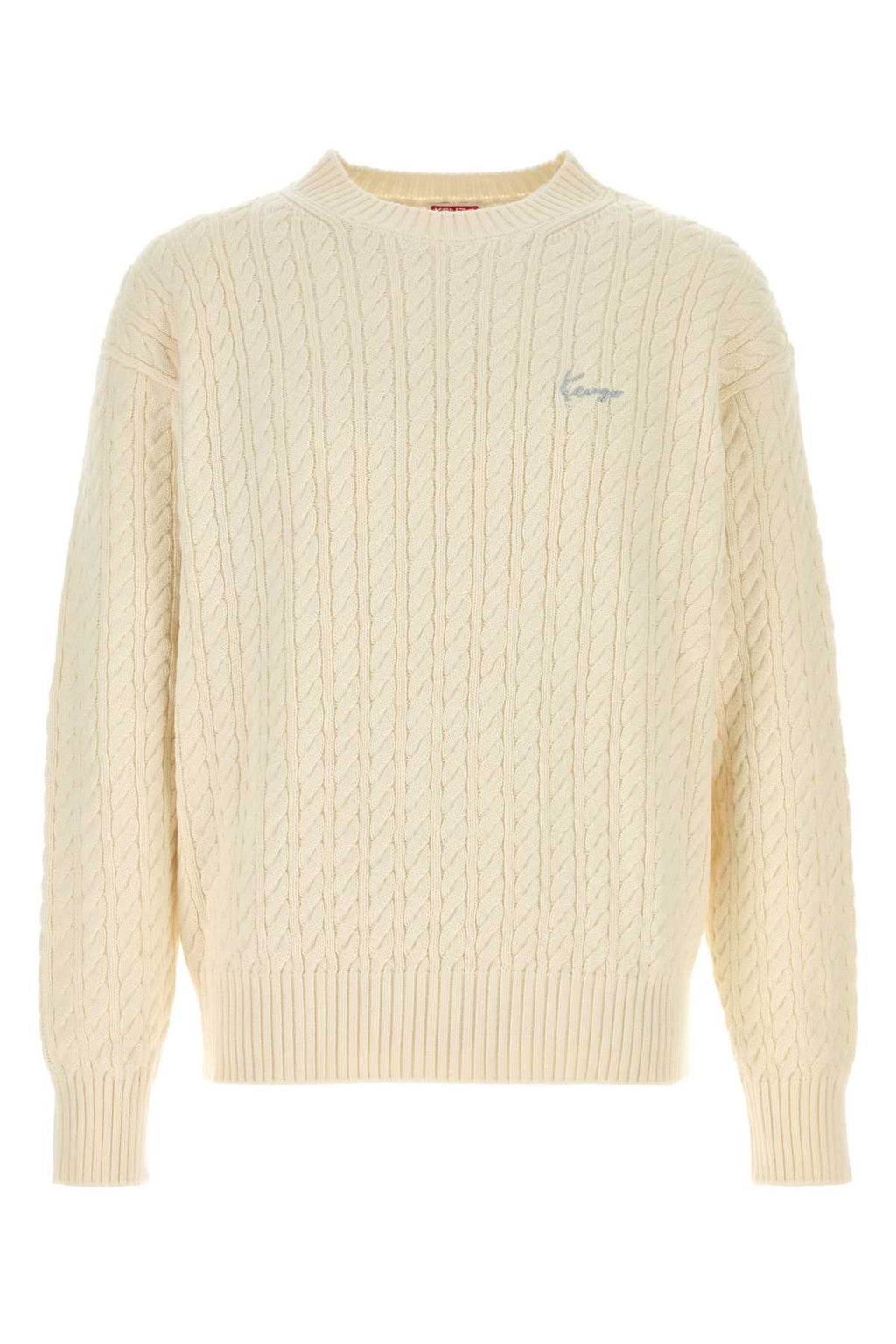 Kenzo Men White Cotton Blend Sweater