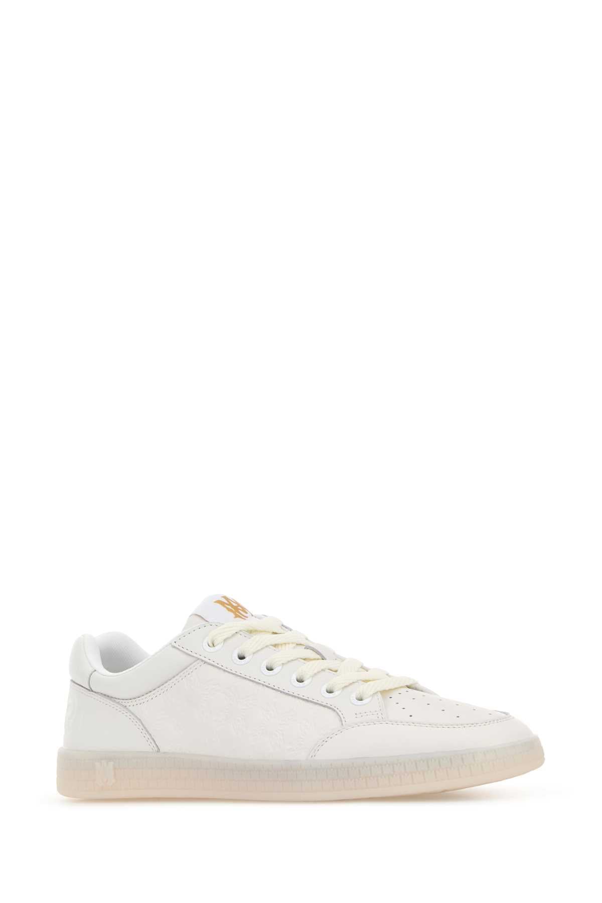 Amiri Men White Leather Blvd Sneakers