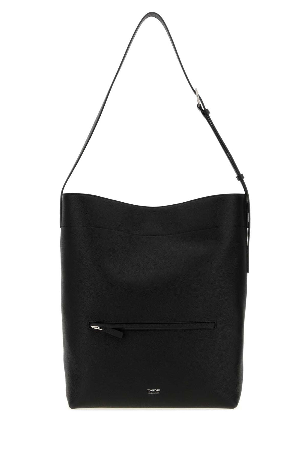 Tom Ford Men Black Leather Shopping Bag