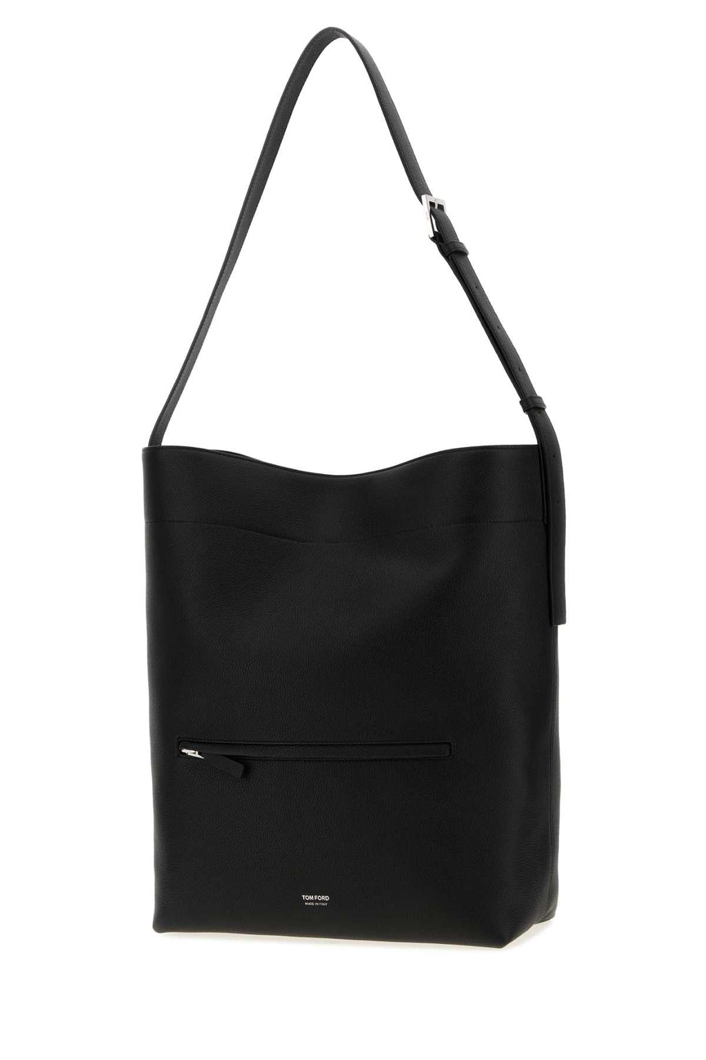 Tom Ford Men Black Leather Shopping Bag