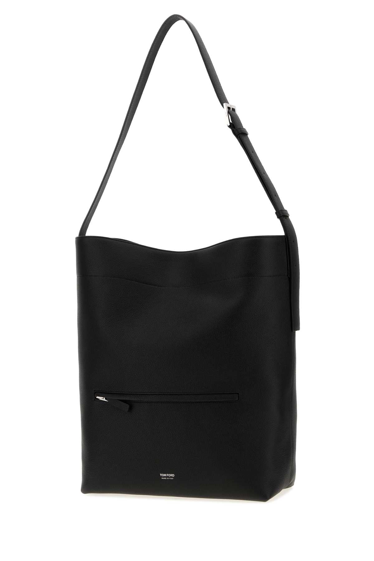 Tom Ford Men Black Leather Shopping Bag