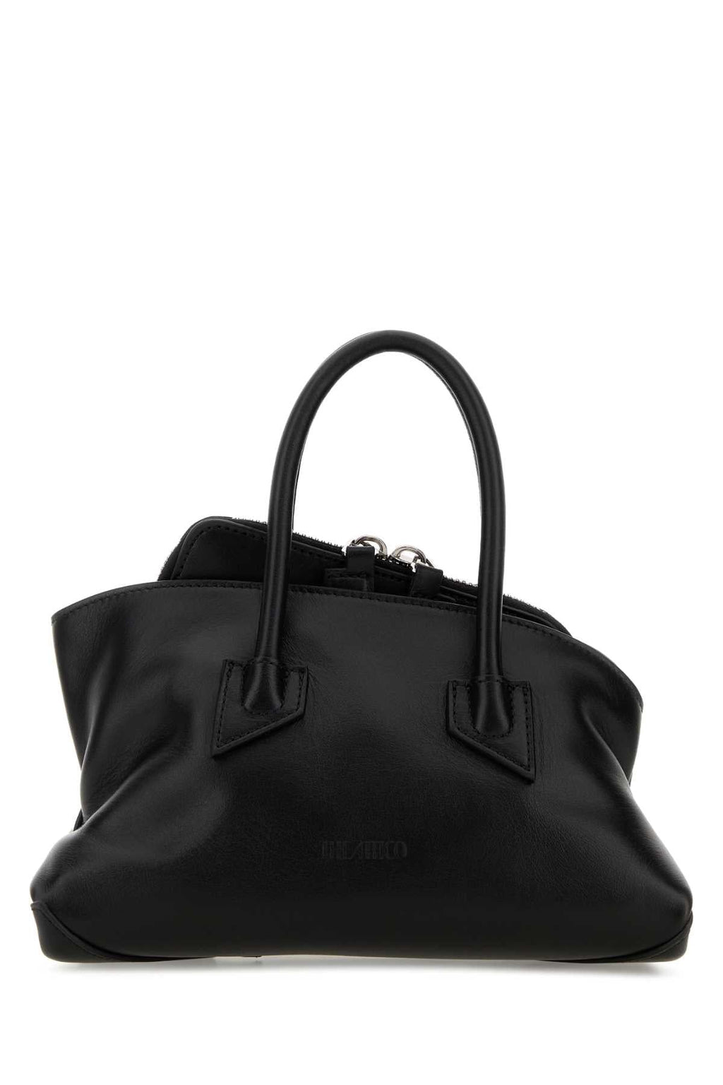 The Attico Women Black Leather Mini La Passeggiata Handbag