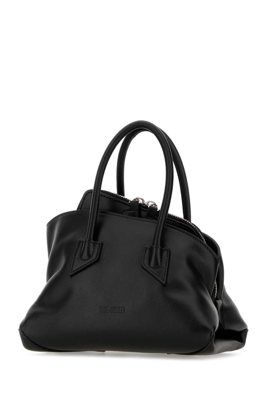 The Attico Women Black Leather Mini La Passeggiata Handbag