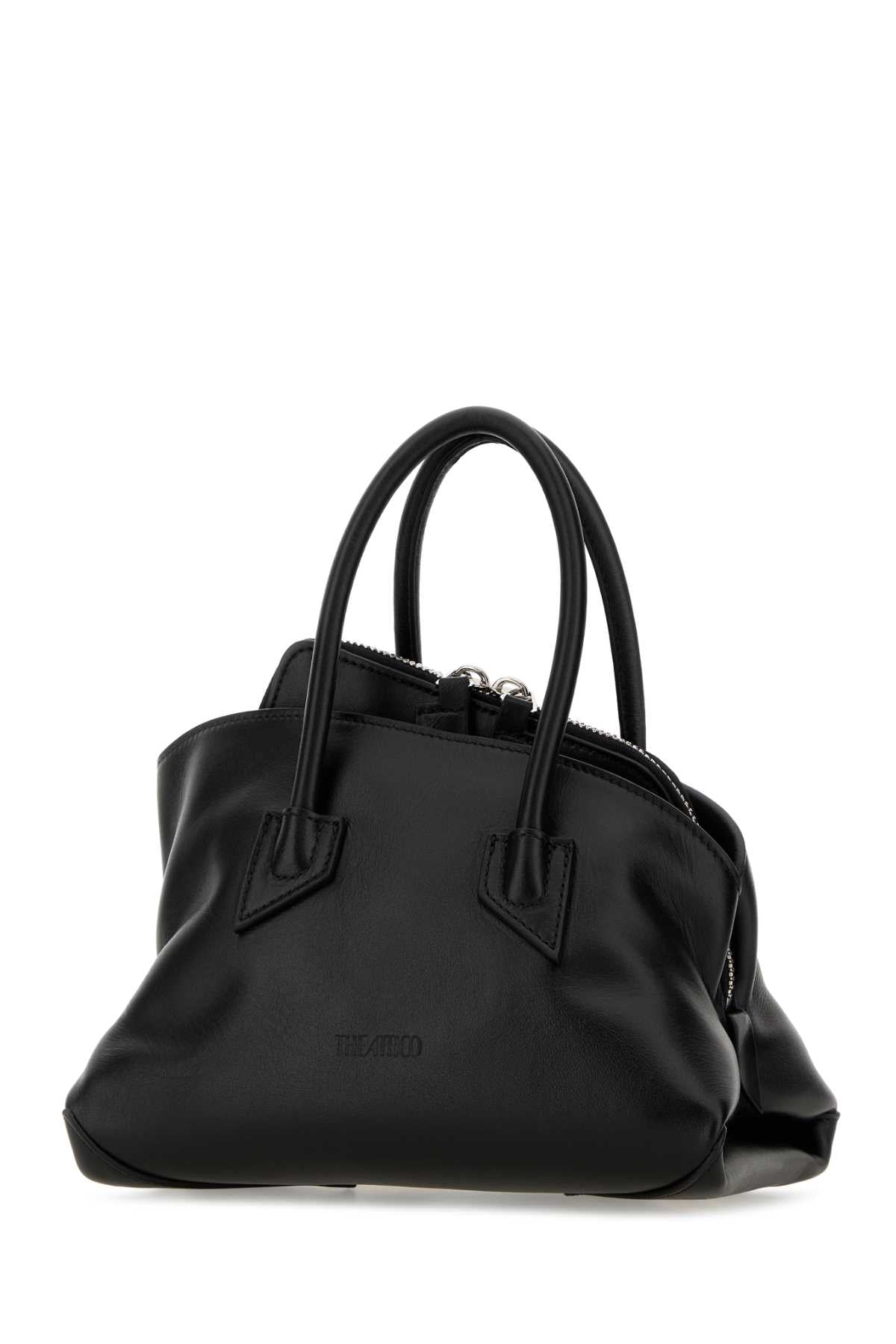 The Attico Women Black Leather Mini La Passeggiata Handbag