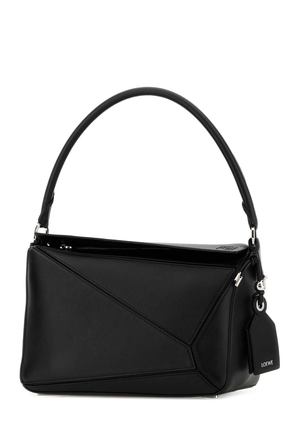 Loewe Women Black Nappa Leather Puzzle Featherlight Shoulder Bag