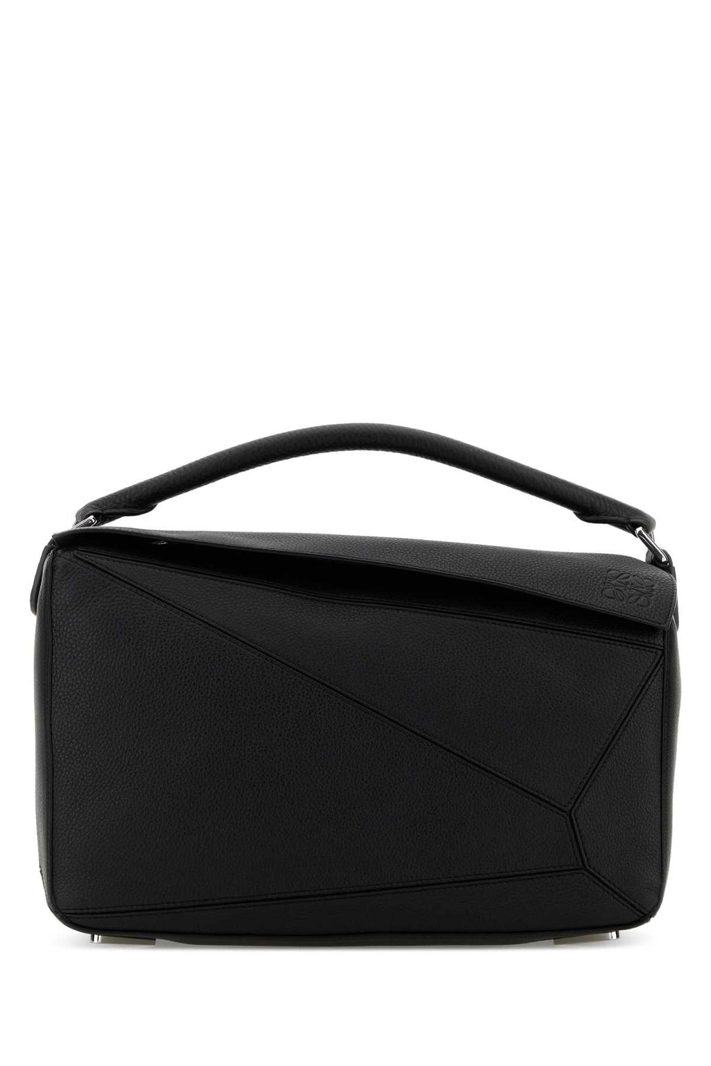 Loewe Men Black Leather Large Puzzle Handbag