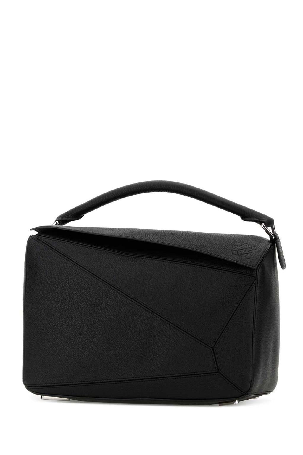 Loewe Men Black Leather Large Puzzle Handbag