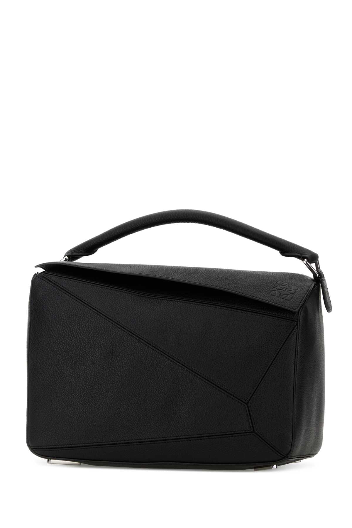 Loewe Men Black Leather Large Puzzle Handbag