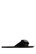 Loewe Women Black Leather Origami Slippers