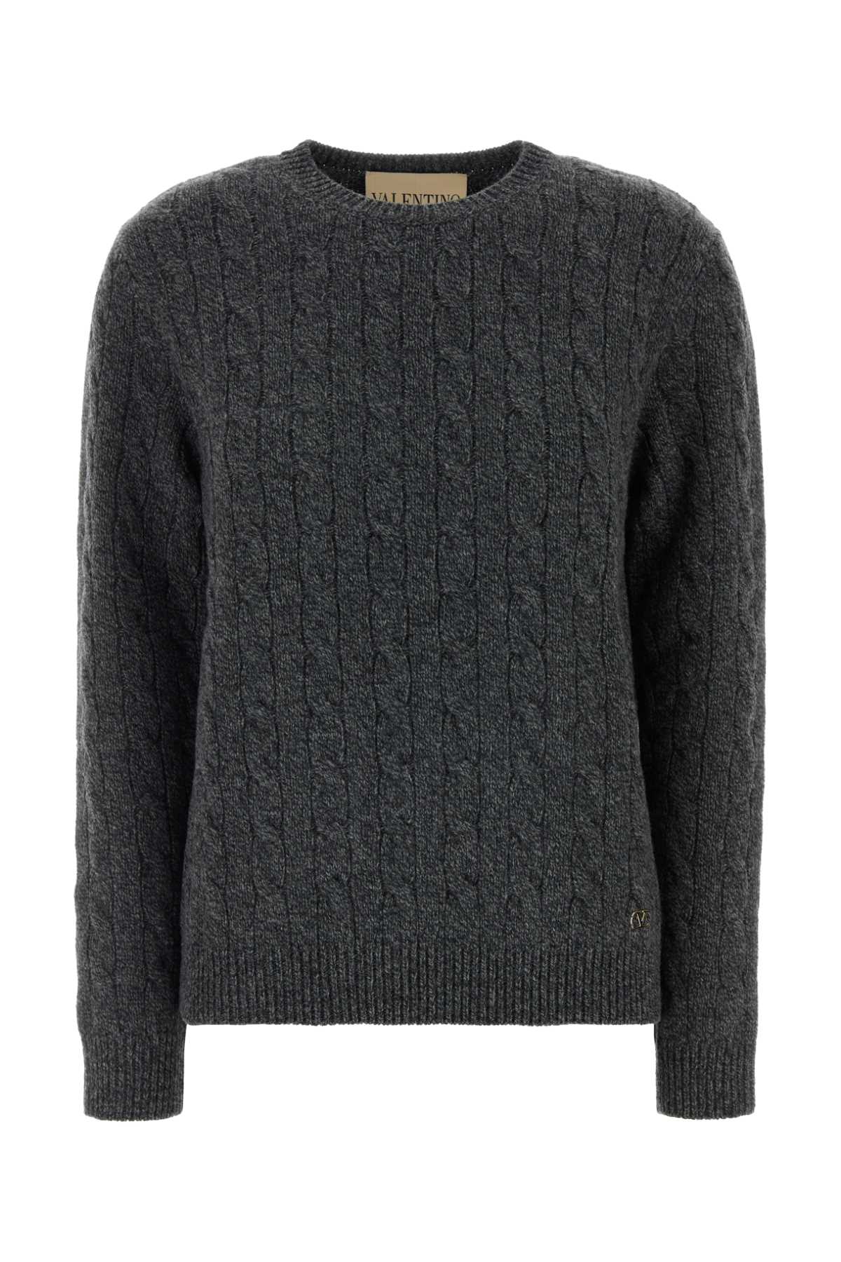 Valentino Garavani Women Dark Grey Wool Sweater