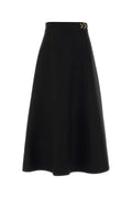 Valentino Garavani Women Black Crepe Couture Skirt