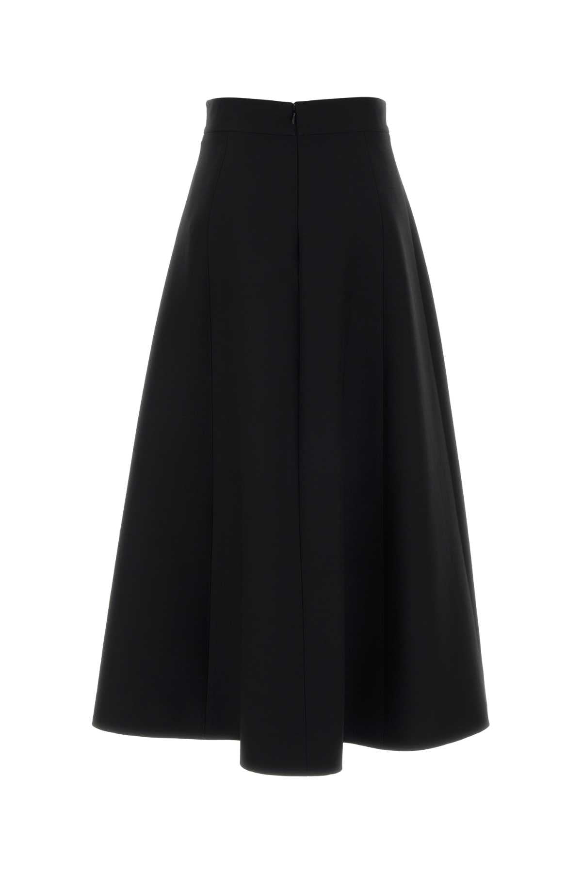 Valentino Garavani Women Black Crepe Couture Skirt