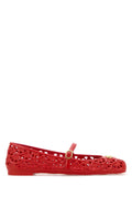Valentino Garavani Women Red Rubber Vlogo Signature Ballerinas