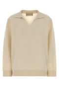 Valentino Garavani Women Ivory Cashmere Polo Shirt