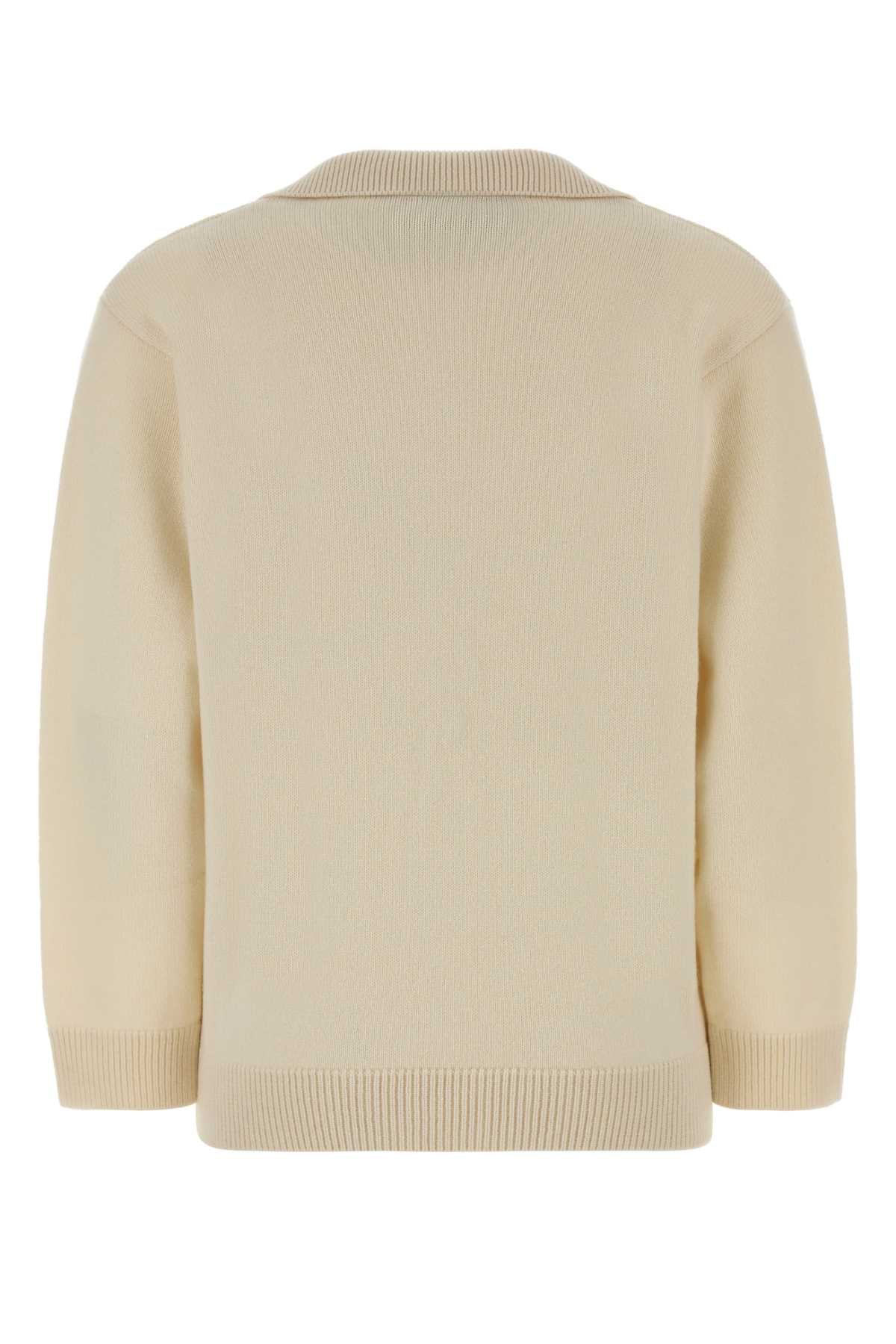 Valentino Garavani Women Ivory Cashmere Polo Shirt