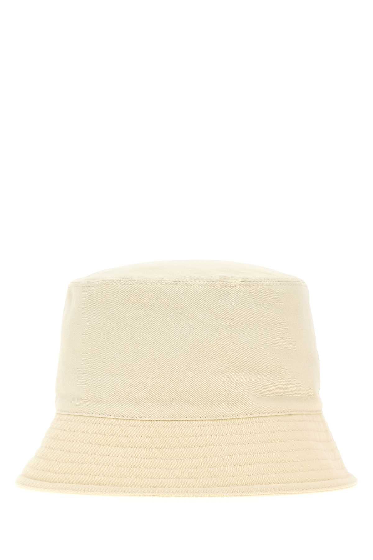 Prada Men Cream Gabardine Bucket Hat