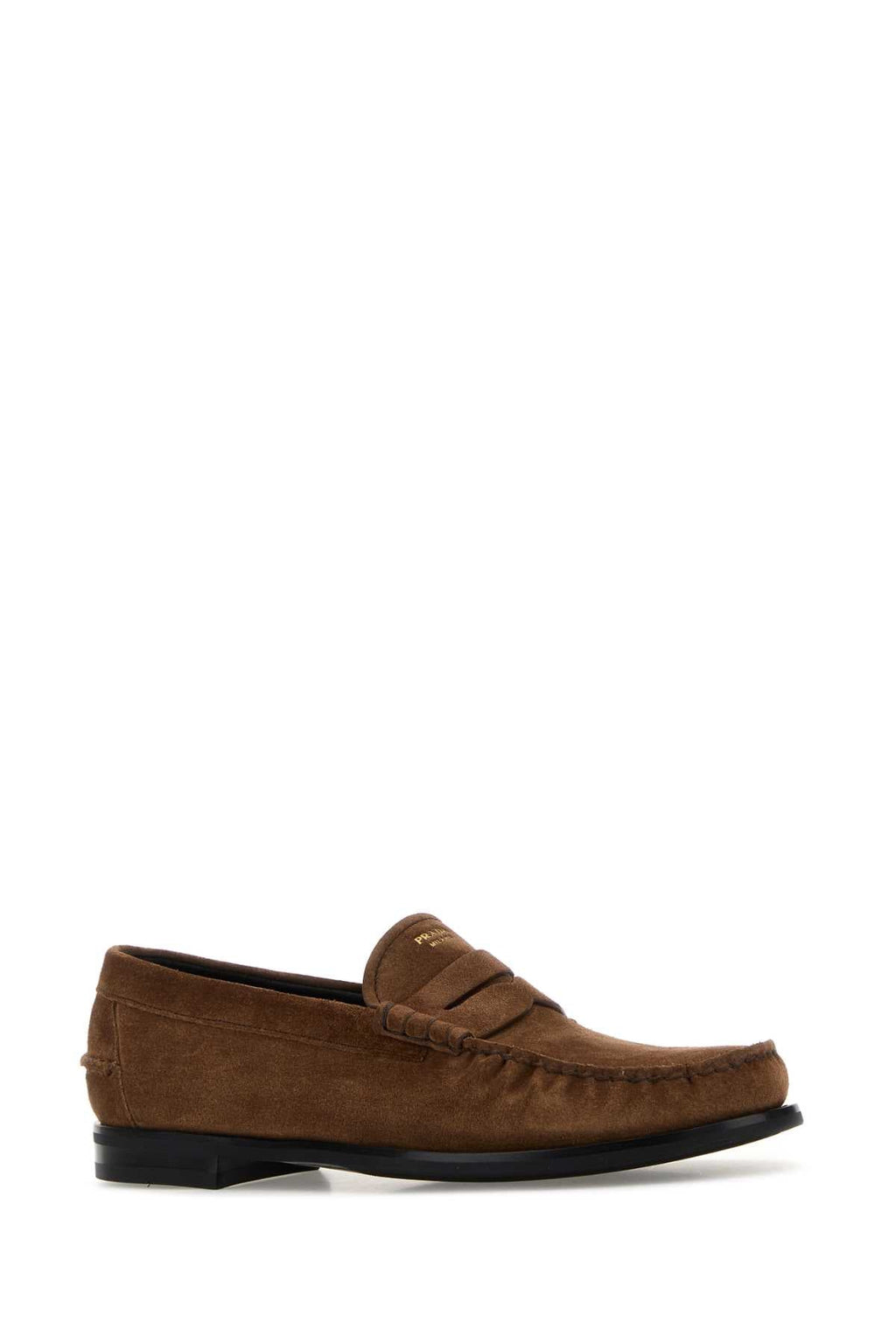 Prada Men Brown Suede Loafers