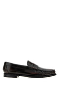 Prada Men Dark Brown Leather Loafers