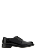 Prada Men Black Leather Lace-Up Shoes