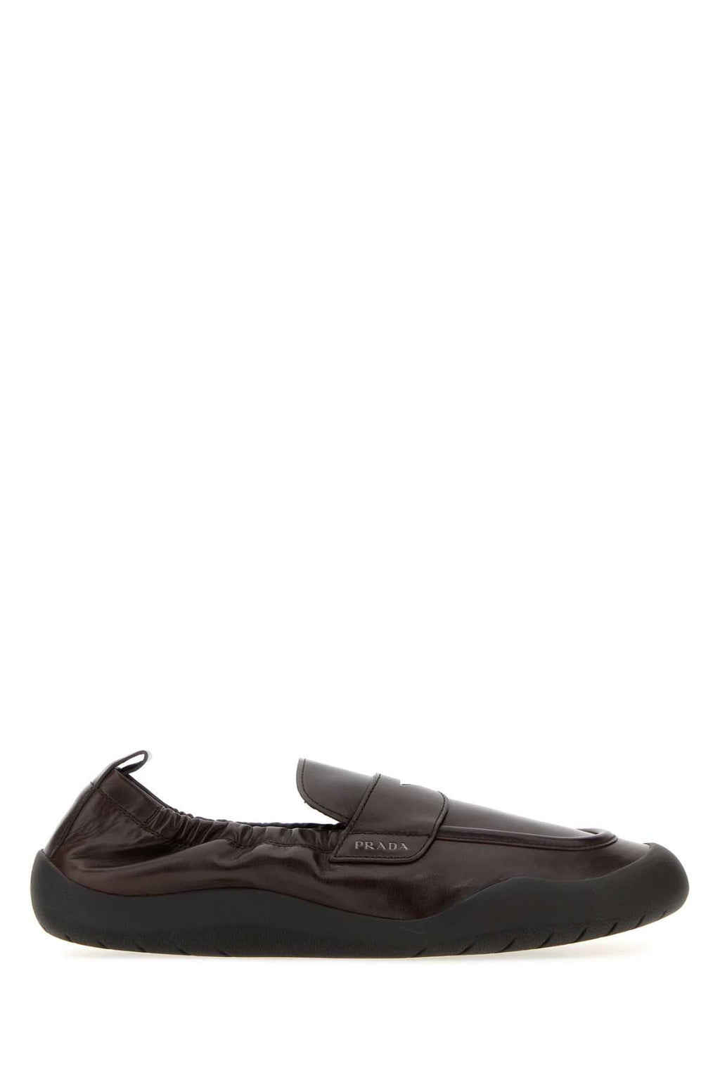 Prada Men Dark Brown Leather Speedrock Loafers