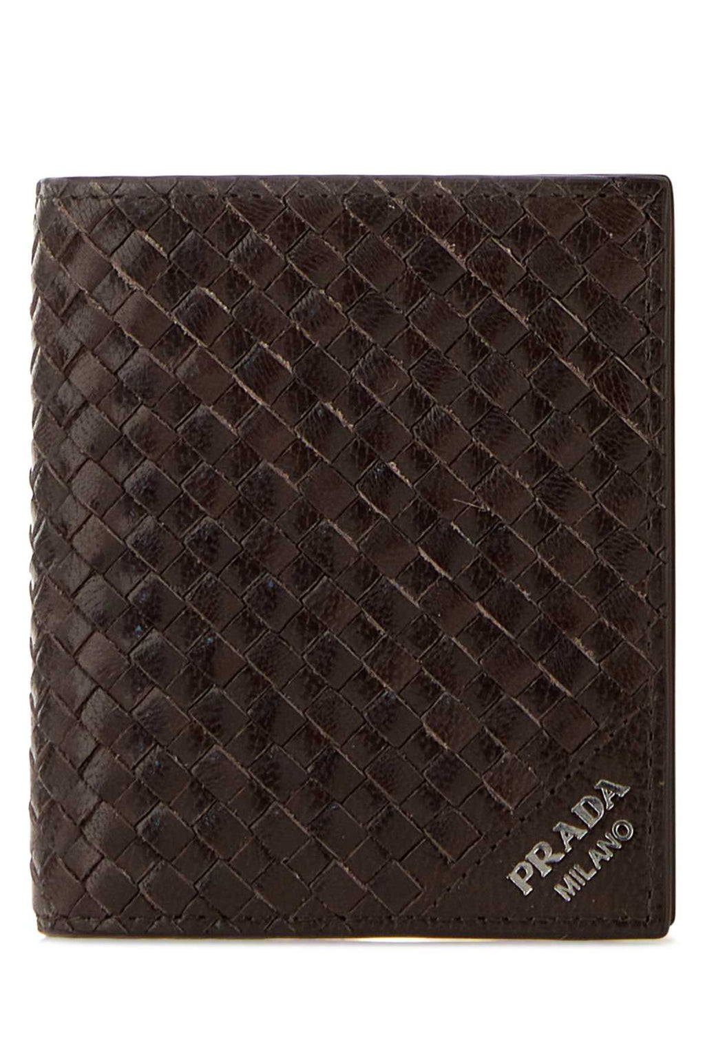 Prada Men Brown Leather Wallet