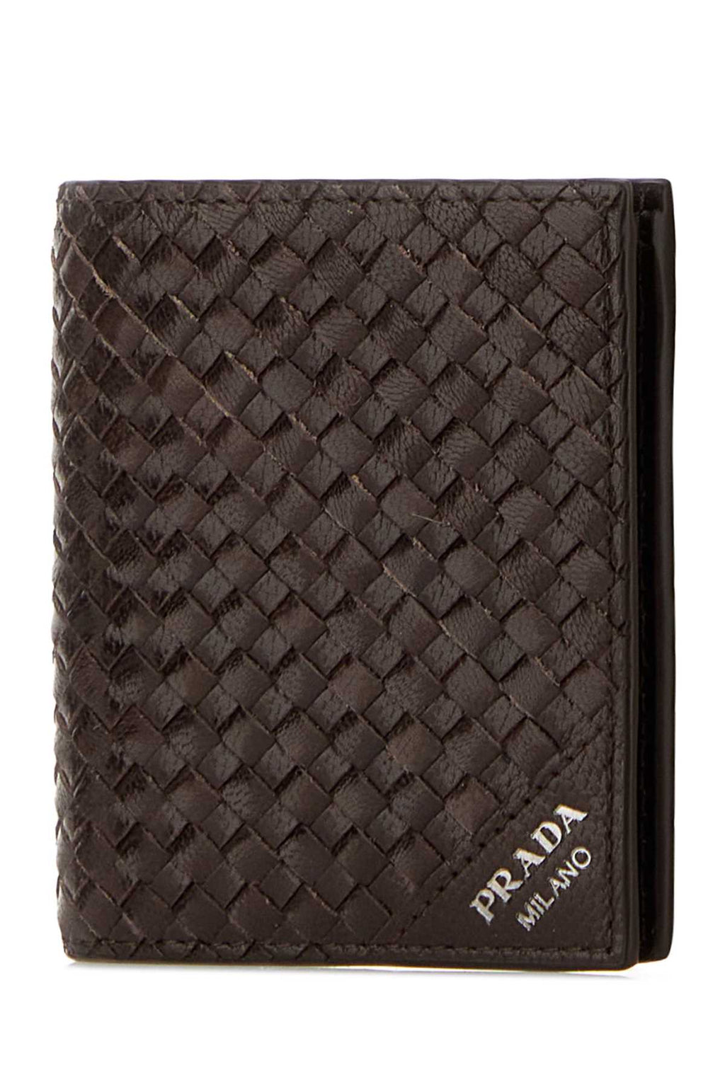 Prada Men Brown Leather Wallet