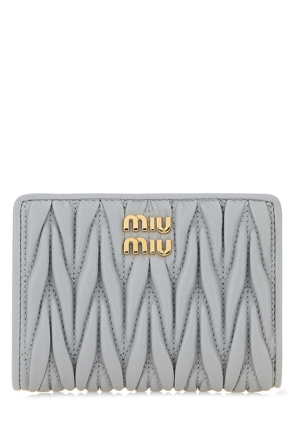 Miu Miu Women Pastel Blue Leather Wallet