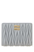 Miu Miu Women Pastel Blue Leather Wallet