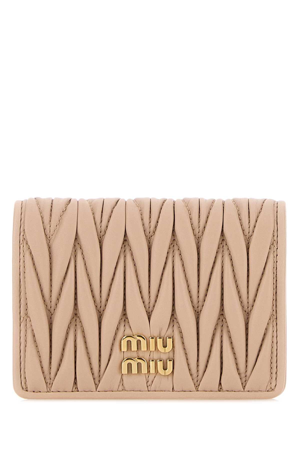 Miu Miu Women Pink Leather Wallet
