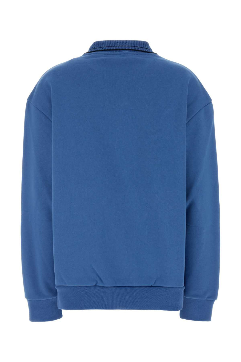 Miu Miu Women Cerulean Blue Cotton Oversize Polo Shirt