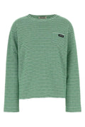 Miu Miu Women Embroidered Cotton Blend Oversize T-Shirt